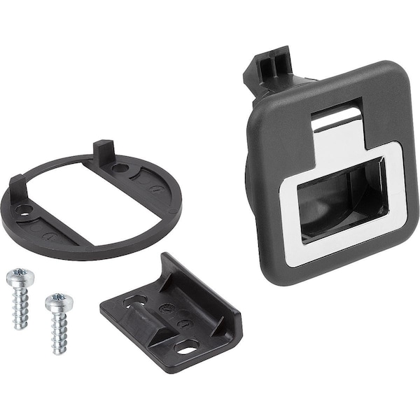 Snap Lock Fold-Down, Lockable, Form:A, S=12-17, H=35, 41, M05X16, Pc/Abs Black